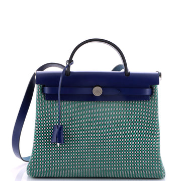 Hermes Herbag Zip Criss Viking Toile and Leather 31