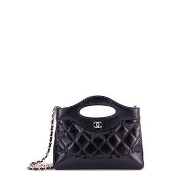 Chanel 31 Shopping Bag Clutch with Chain Quilted Lambskin Small