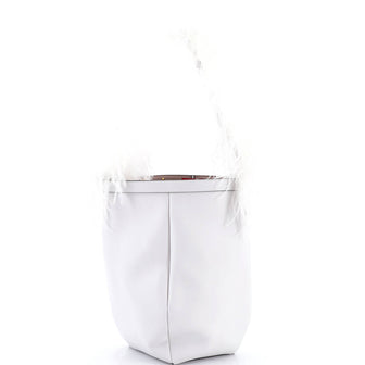 Valentino Garavani By Your Side Bucket Bag Leather with Feathers Medium