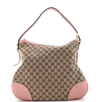 Gucci Bree Hobo GG Canvas with Leather Large