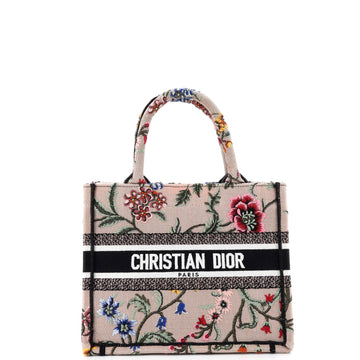 Christian Dior Book Tote Embroidered Canvas Small