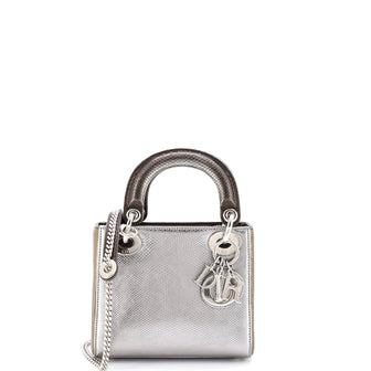 Christian Dior Lady Dior Chain Bag Lizard Mini