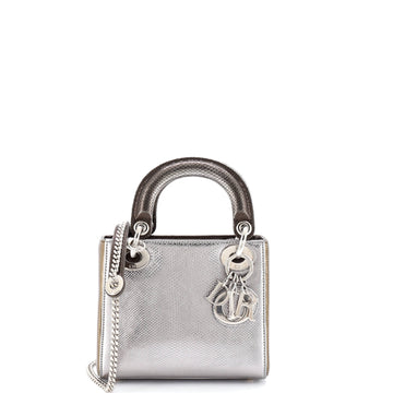 Christian Dior Lady Dior Chain Bag Lizard Mini