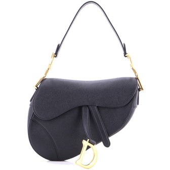 Christian Dior Saddle Handbag Leather Medium