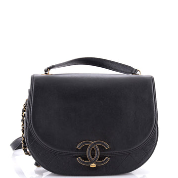 Chanel Coco Curve Flap Messenger Calfskin and Quilted Goatskin Medium