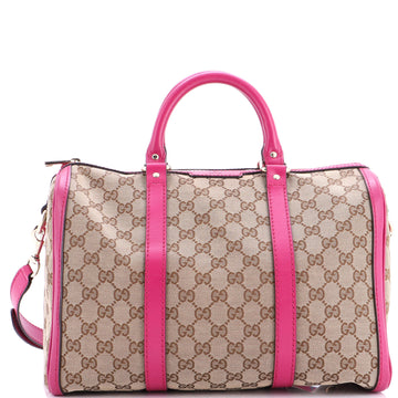 Gucci Convertible Joy Boston Bag GG Canvas with Leather Medium
