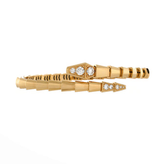 Bvlgari Serpenti Viper Bracelet 18K Yellow Gold with Diamonds Small