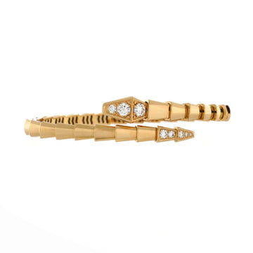 Bvlgari Serpenti Viper Bracelet 18K Yellow Gold with Diamonds Small
