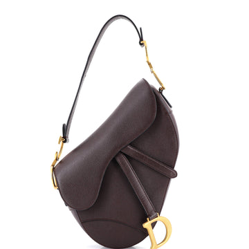 Christian Dior Saddle Handbag Leather Medium