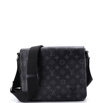 Louis Vuitton District Messenger Bag Monogram Eclipse Canvas PM