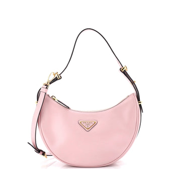 Prada Arque Half Moon Hobo Leather Small