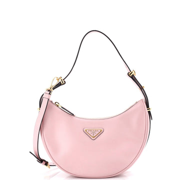 Prada Arque Half Moon Hobo Leather Small