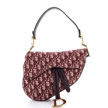 Christian Dior Saddle Handbag Oblique Canvas Medium