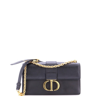 Christian Dior 30 Montaigne Chain Flap Bag Leather East West
