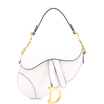 Christian Dior Saddle Handbag Leather Mini