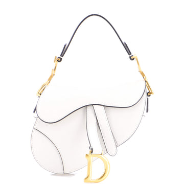 Christian Dior Saddle Handbag Leather Mini