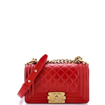 Chanel Boy Flap Bag Quilted Lambskin Small