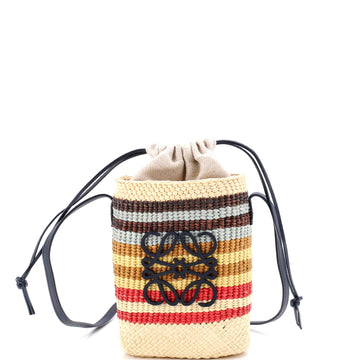 Loewe x Paula Ibiza Beehive Basket Bag Woven Raffia Small