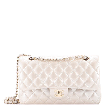 Chanel Classic Double Flap Bag Quilted Metallic Lambskin Medium