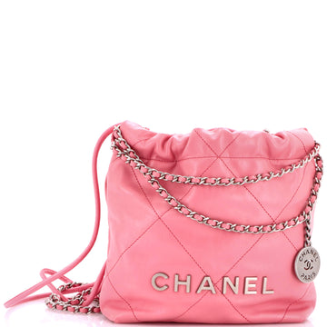 Chanel 22 Chain Hobo Quilted Calfskin Mini