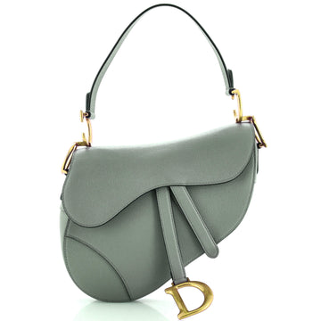 Christian Dior Saddle Handbag Leather Medium