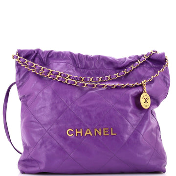 Chanel 22 Chain Hobo Quilted Calfskin Medium