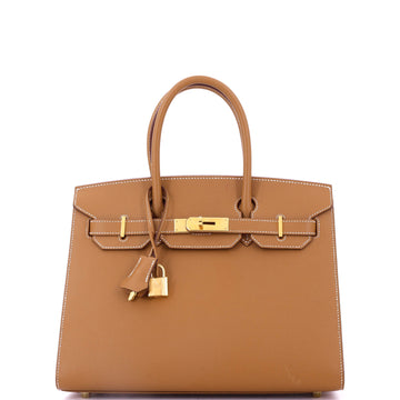 Hermes Birkin Sellier Bag Brown Epsom with Gold Hardware 30