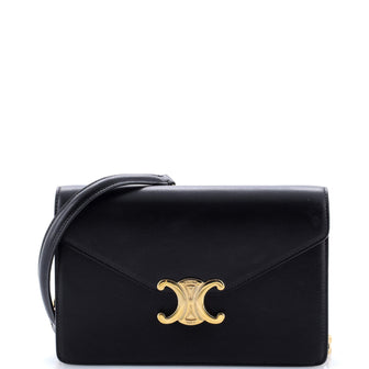 Celine Margo Triomphe Wallet on Chain Leather