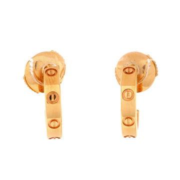 Cartier Love Hoop Earrings 18K Rose Gold Small
