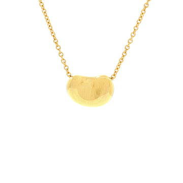 Tiffany & Co. Elsa Peretti Bean Pendant Necklace 18K Yellow Gold 11mm