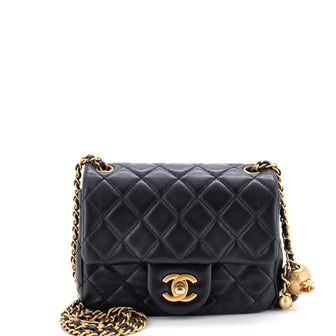 Chanel Pearl Crush Square Flap Bag Quilted Lambskin Mini