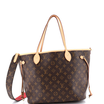 Louis Vuitton Neverfull Bandouliere Inside Out Monogram Canvas and Textile MM