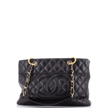 Chanel Timeless CC Shopping Tote Quilted Caviar Medium