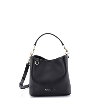 Gucci Emblem Bucket Bag Leather Small