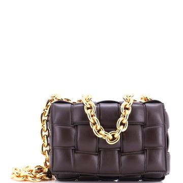 Bottega Veneta Cassette Chain Crossbody Bag Padded Maxi Intrecciato Leather