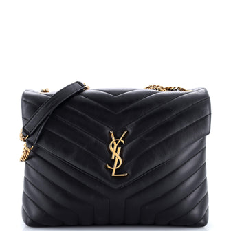 Saint Laurent Loulou Shoulder Bag Matelasse Chevron Leather Medium