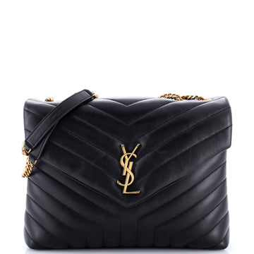 Saint Laurent Loulou Shoulder Bag Matelasse Chevron Leather Medium
