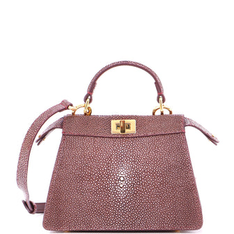 Fendi Peekaboo ISeeU Bag Stingray and Leather Petite
