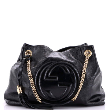 Gucci Soho Chain Strap Shoulder Bag Patent Medium