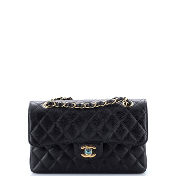 Chanel Classic Double Flap Bag Quilted Caviar Small