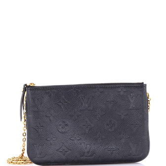 Louis Vuitton Double Zip Pochette Monogram Empreinte Leather