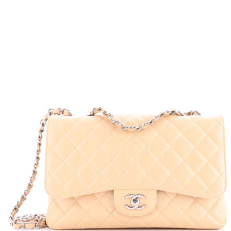 Chanel Classic Single Flap Bag Quilted Caviar Jumbo