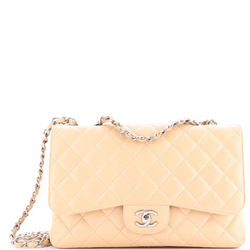 Chanel Classic Single Flap Bag Quilted Caviar Jumbo