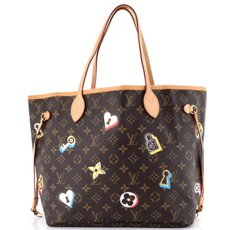 Louis Vuitton Neverfull NM Tote Limited Edition Love Lock Monogram Canvas MM