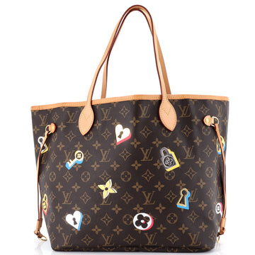 Louis Vuitton Neverfull NM Tote Limited Edition Love Lock Monogram Canvas MM
