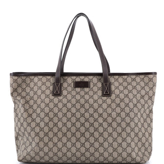 Gucci Plus Tote GG Coated Canvas with Leather Large