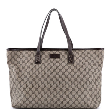 Gucci Plus Tote GG Coated Canvas with Leather Large