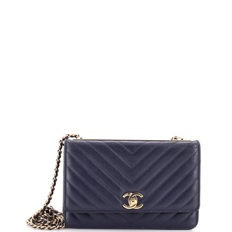 Chanel Trendy CC Wallet on Chain Chevron Lambskin