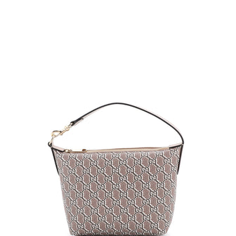 Gucci Ophidia Zip Shoulder Bag GG Shadow Coated Canvas Super Mini