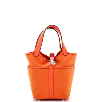 Hermes Cargo Picotin Lock Bag Canvas and Swift PM